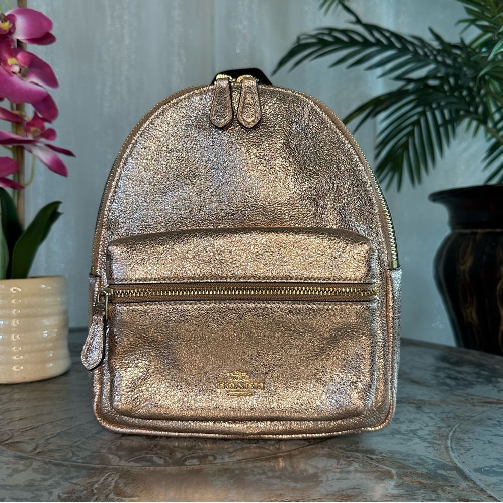 COACH MINI CHARLIE BACKPACK F35238 LI/ROSE GOLD